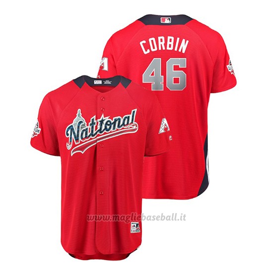 Maglia Baseball Uomo All Star Game Diamondbacks Patrick Corbin 2018 1ªRun Derby National League Rosso
